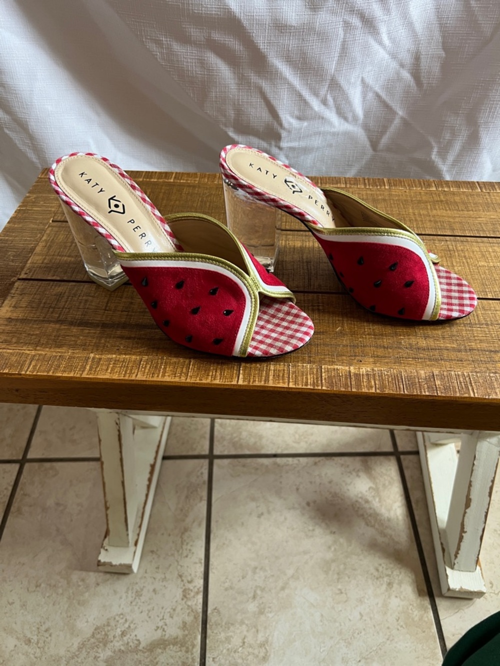 Katy Perry Collections Red & Green Watermelon-Accent Mules - Picture 5 of 7